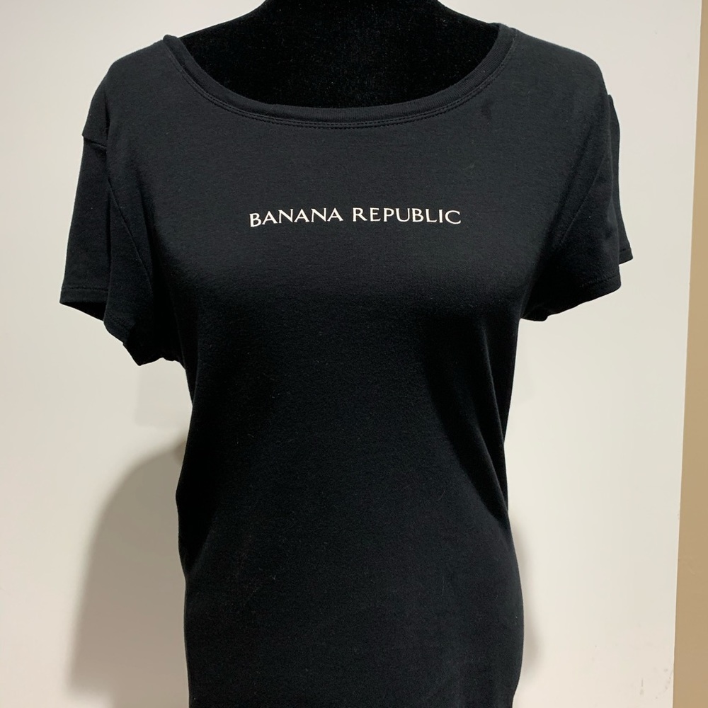 100% Cotton Banana Republic Black T-Shirt